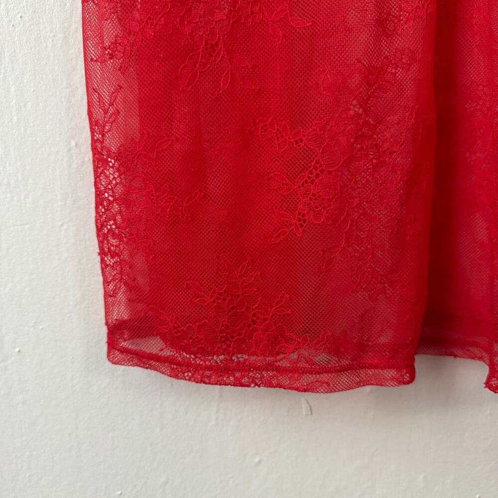 Red camo top dress mesh Lace Lingerie babydoll Romantic‎ Whimsigoth dark fairy - Picture 6 of 6